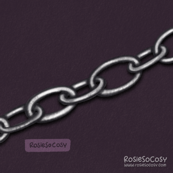 An illustration of metal chains.