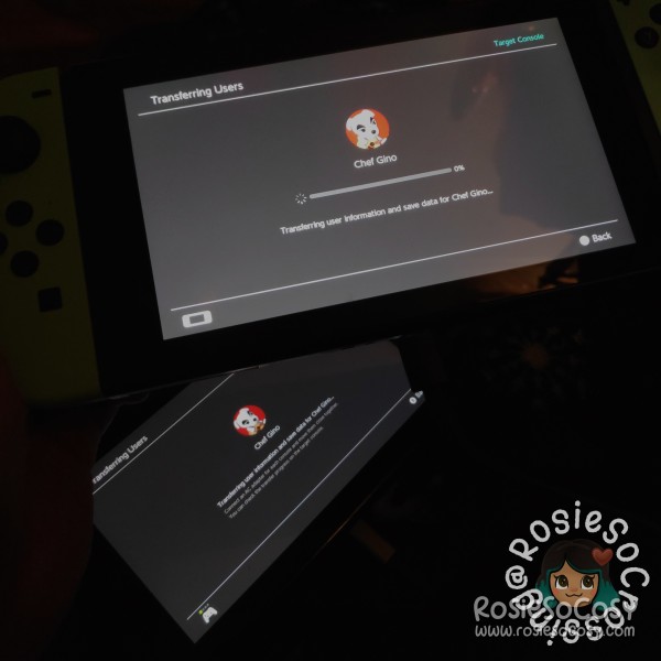 Transferring user accounts from one Nintendo Switch to another.