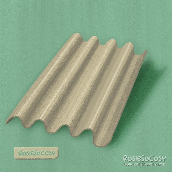 An illustration of a metal roof sheet.