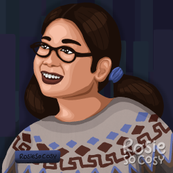It’s an illustration of Lane Kim from the TV show Gilmore Girls.
