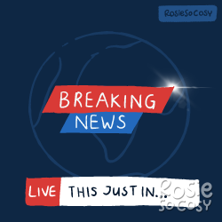 Illustration of “Breaking News” in red and blue, with earth in the background. Below it says LIVE: THIS JUST IN…