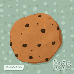 An illustration of a chocolate chip cookie.